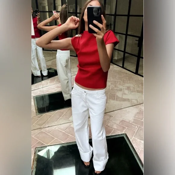 NWT Zara Red Top - Picture 2 of 7